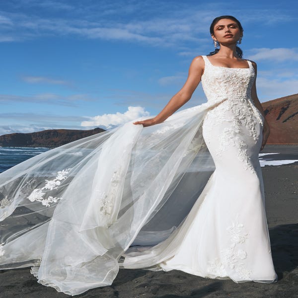 tulle BOHOL PRONOVIAS Mermaid | wedding embroidered dress | in