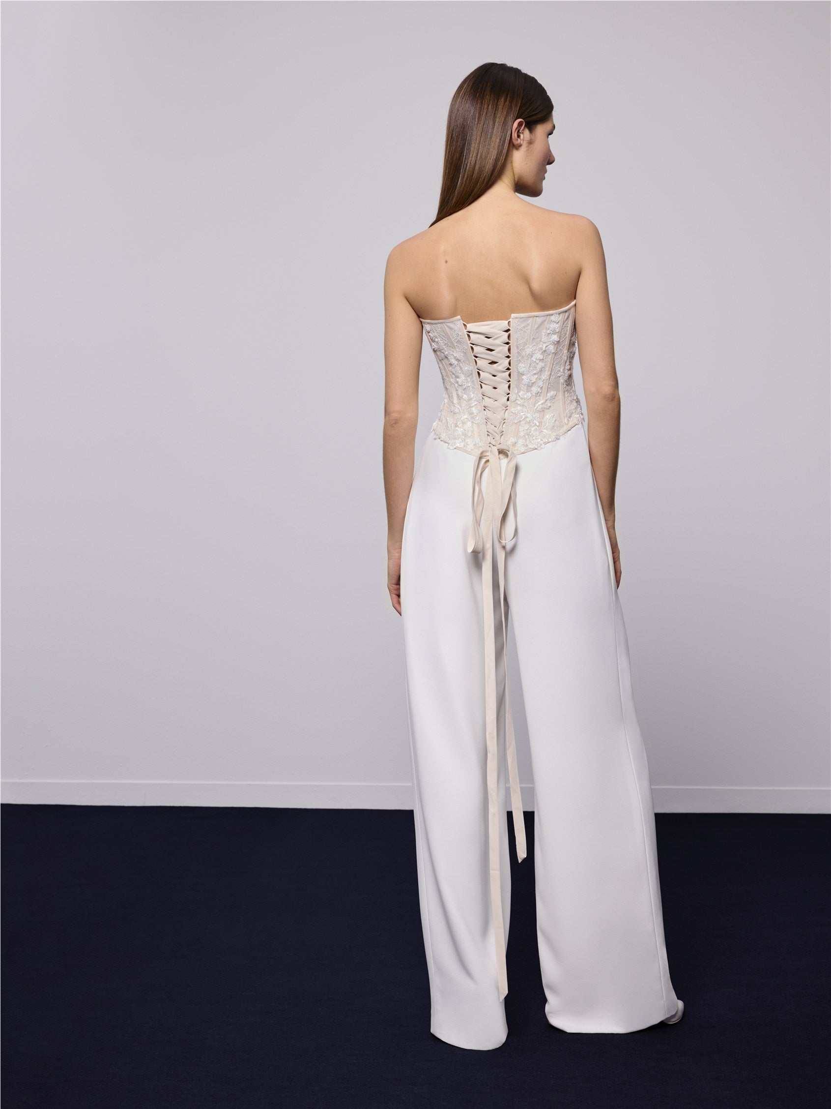Pantalón de novia blanco en crepe Brulia Trouser Pronovias