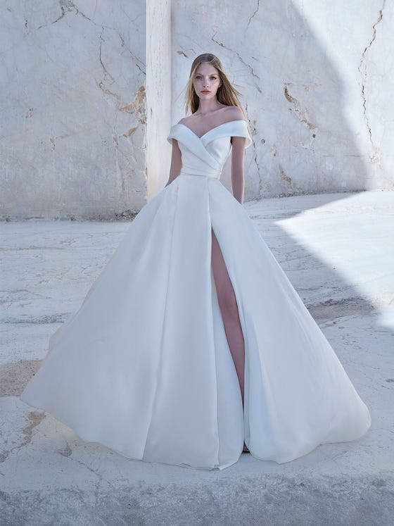 Luxury Beaded Wedding Dress Princess Wedding Gown off the Shoulder
