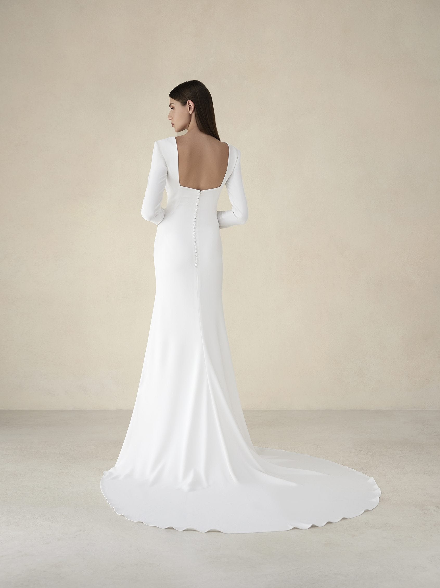 Illusion Jewel-Neck High-Low Bridal Gown With Ruffles And T-Shirt Sleeves -  UCenter Dress