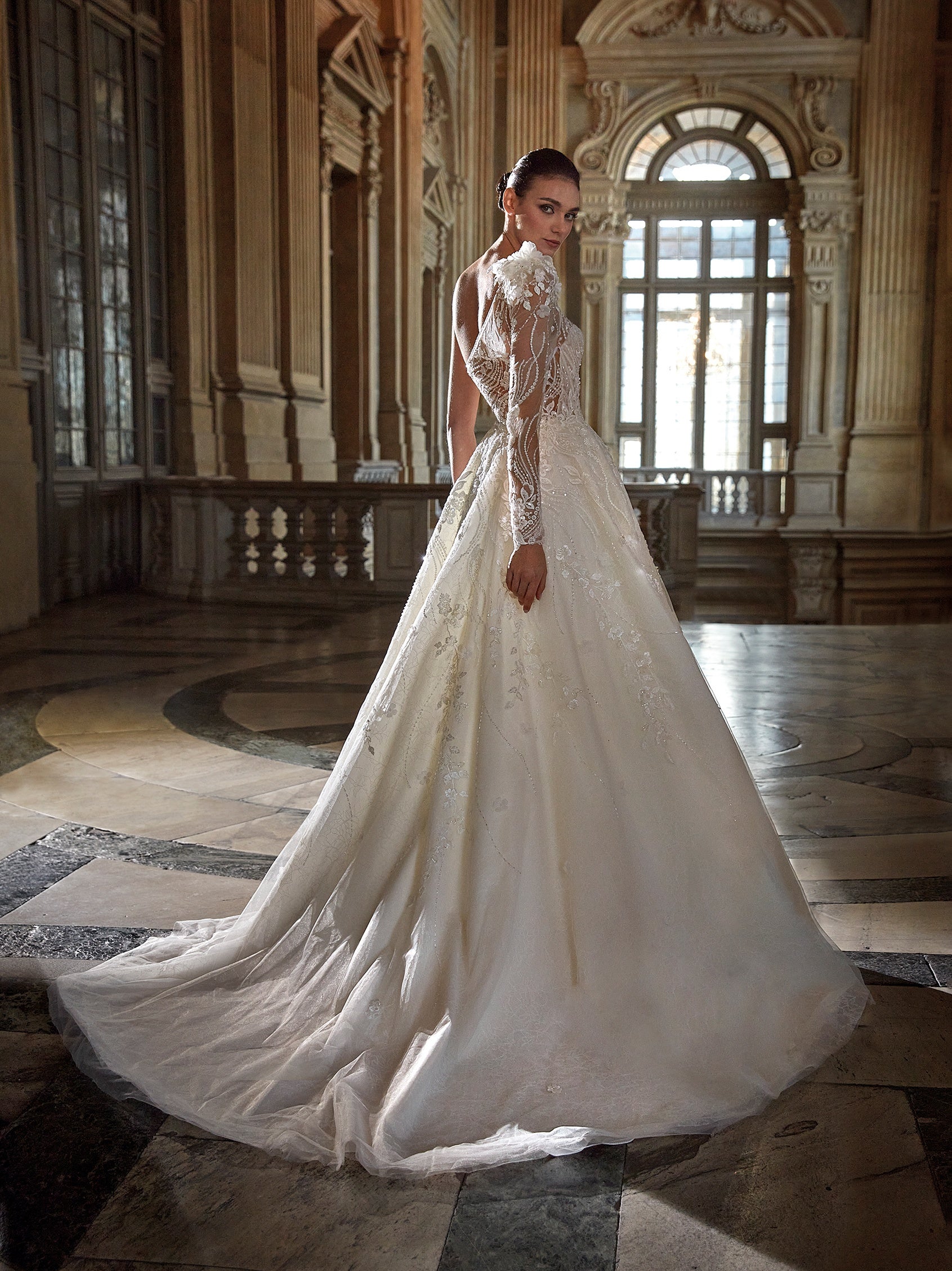 Vestido de online novia manga francesa