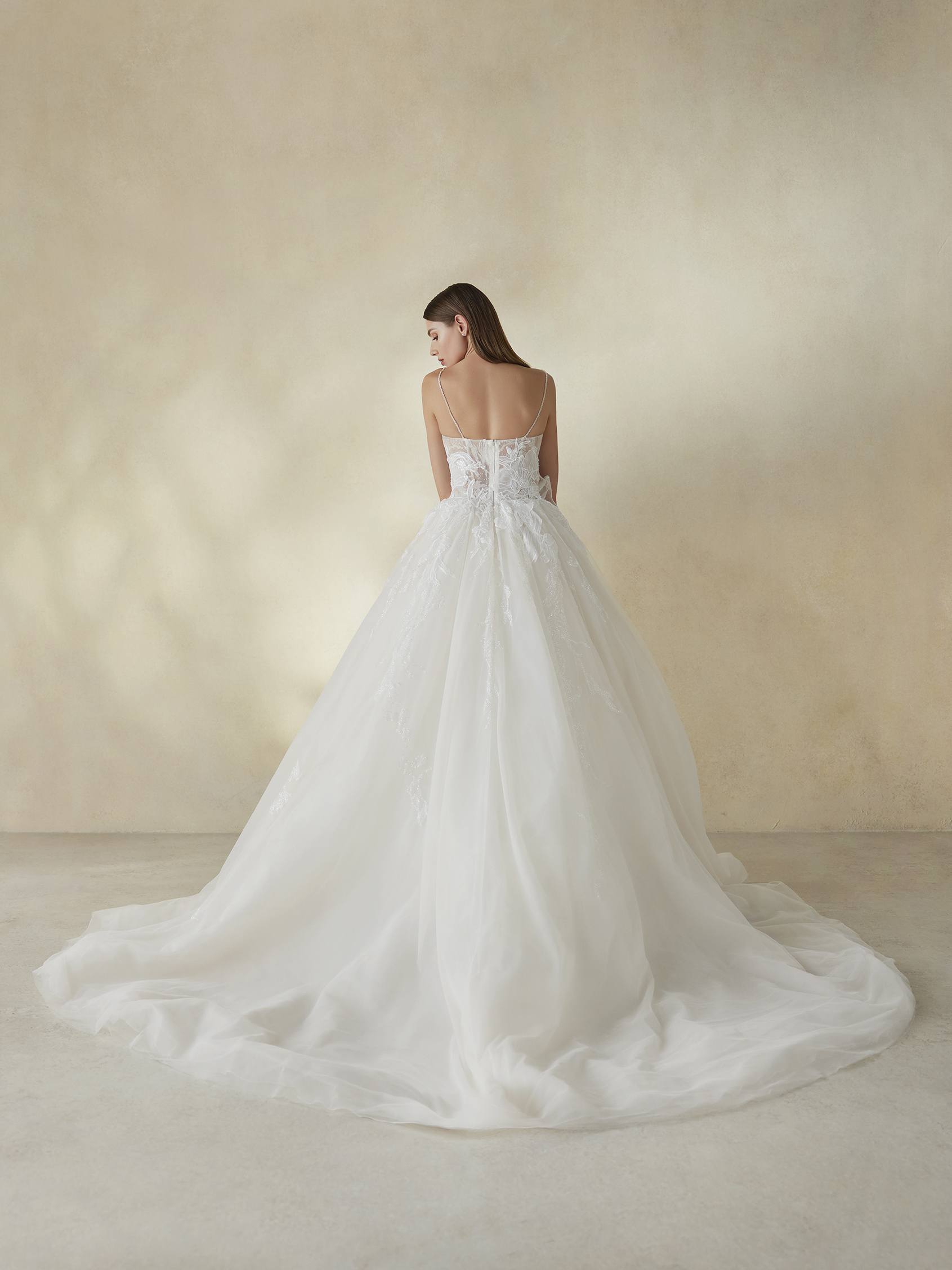 White princess wedding dress top
