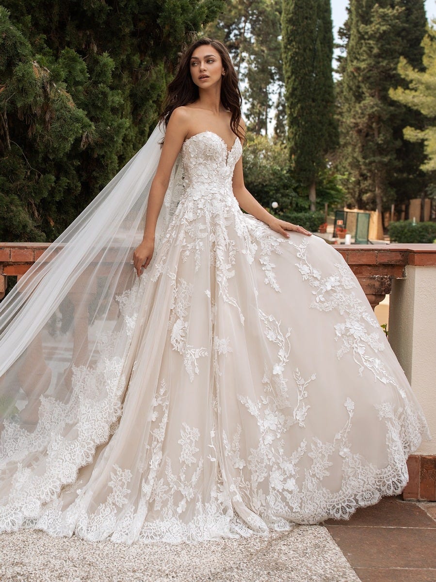 Buff Silver Wedding Dress| Wedding Gowns – D&D Clothing