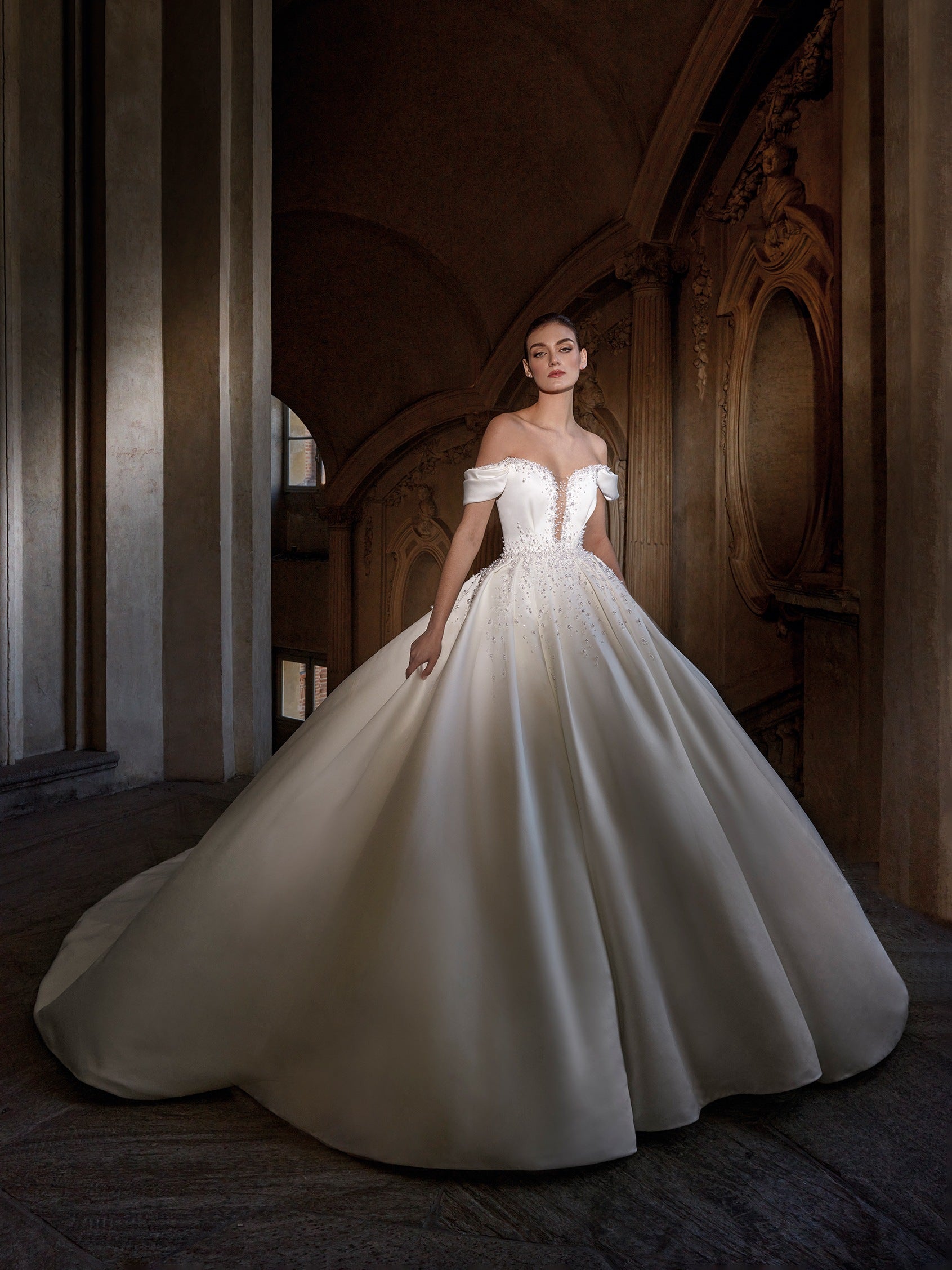 Satin A-Line Princess Wedding Dress | Stella York Wedding Dresses