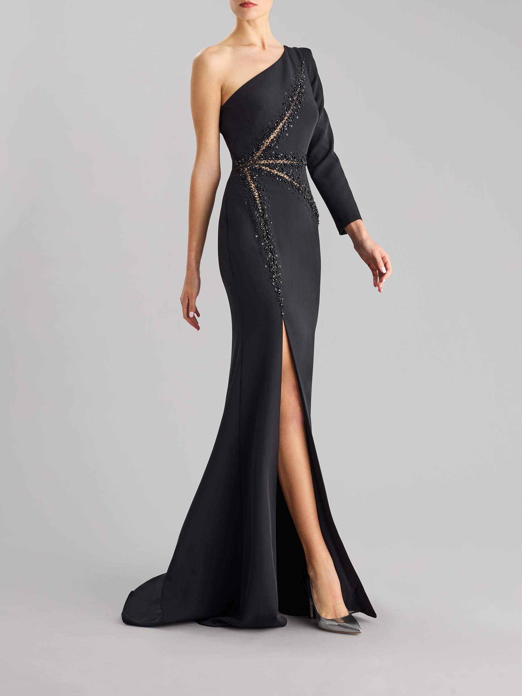 Black Evening Dress, Lace Applique Evening Dress, Vestidos De Fiesta, Robe  De Soiree, Beaded Evening on Luulla
