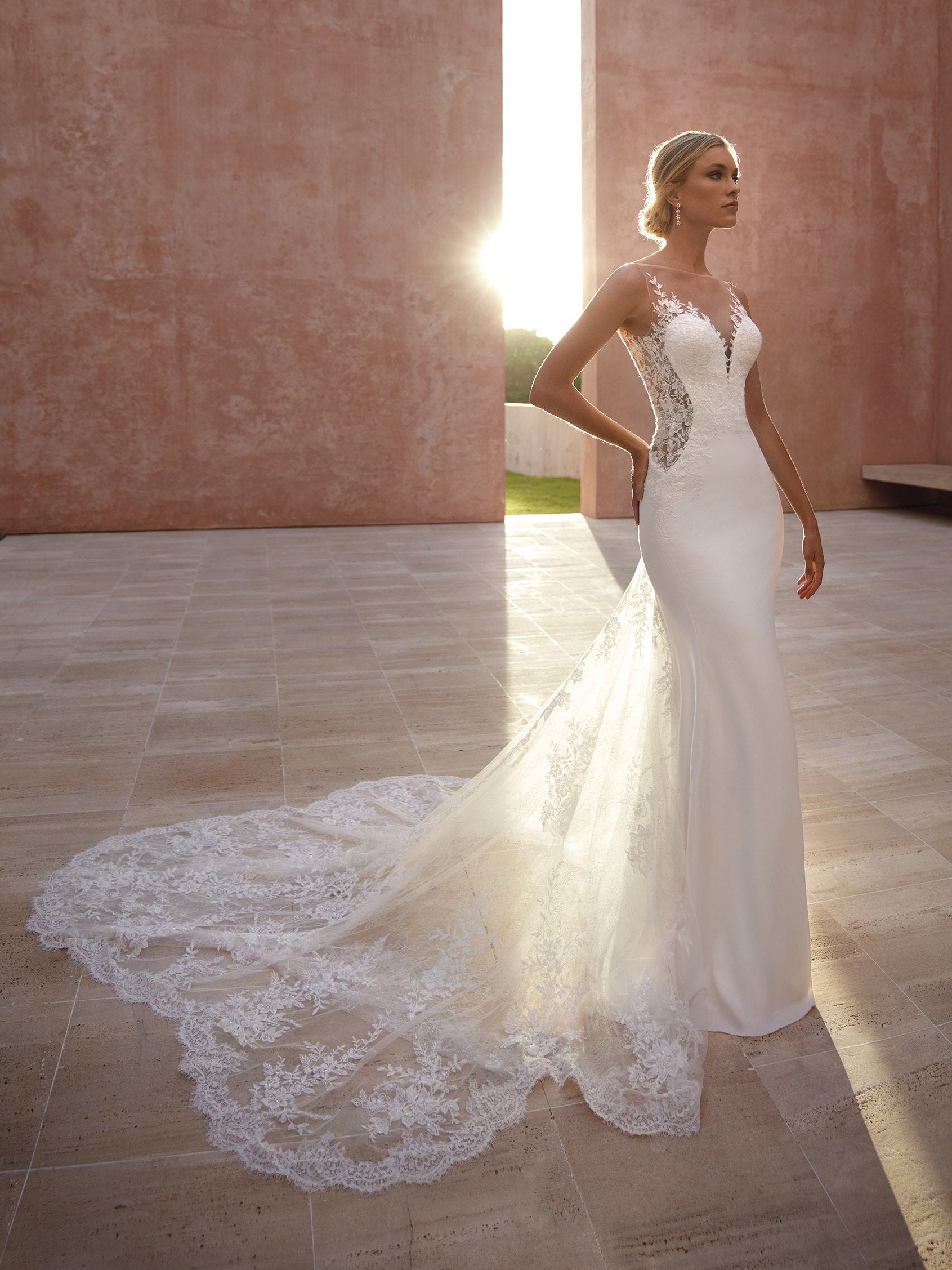 Abiti da sposa a sirena semplici sale