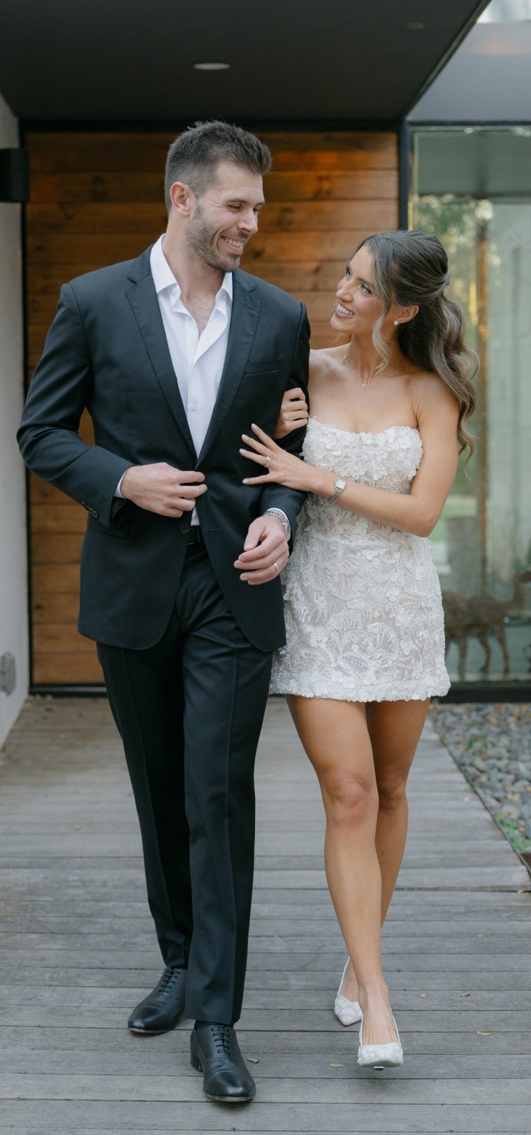 Kaity Biggar Shines in the Pronovias Genc Dress for Her Wedding Celebration